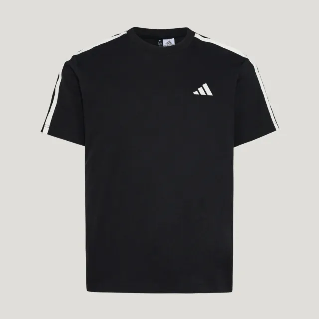 【adidas 愛迪達】短袖上衣 男 寬鬆版型 亞規 ST 3ST SS TEE 黑 KR2490(S3399)