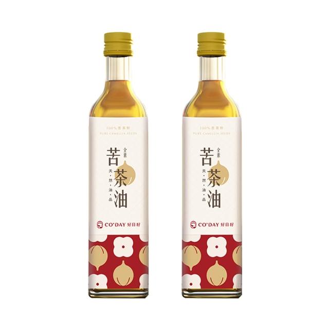 【梅山茶油合作社】梅山苦茶油500ml二入組(可生飲/CODAY好日籽)