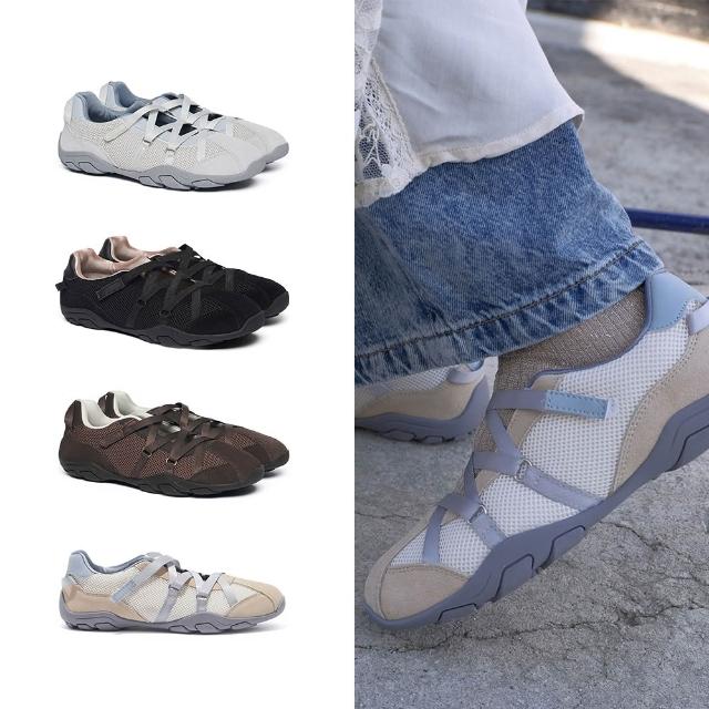 【Rockfish Weatherwear】ZANE X-STRAP SNEAKERS 交叉 綁帶 運動鞋 輕量 芭蕾舞 休閒 多色 女鞋