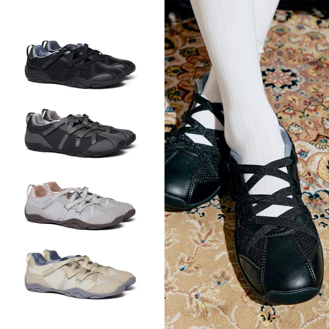 【Rockfish Weatherwear】ZANE X-STRAP SNEAKERS 交叉 綁帶 運動鞋 輕量 芭蕾舞 休閒 多色 女鞋