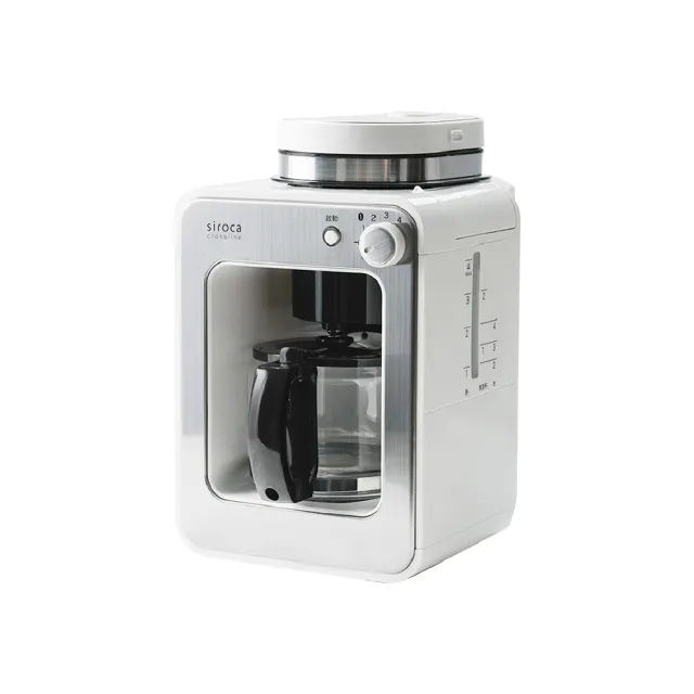 【Siroca】官方直營 自動研磨咖啡機(A1210白)+SV-SP3710超輕量無線吸塵器