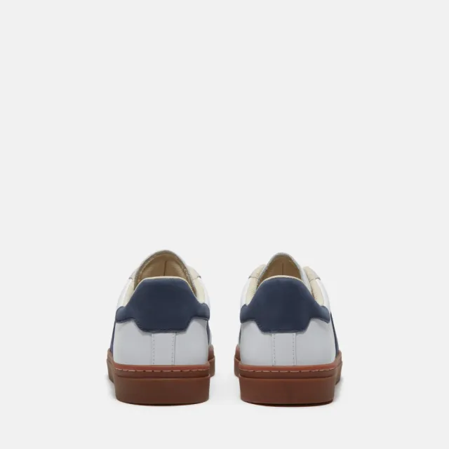 【Timberland】男款白色皮革休閒鞋(A43GGAFY)