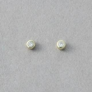 【ete】〔Icy Veil〕K10IGG 波光包鑲鑽石耳環(薄荷金色)