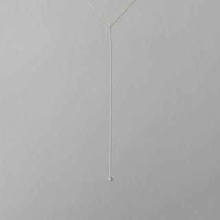 【ete】〔Icy Veil〕K10IGG 波光搖曳鑽石Y字長鍊(薄荷金色)