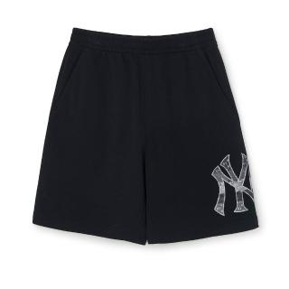 【MLB】運動休閒短褲 Monogram系列 紐約洋基隊 (3ASPM0263-50BKS)