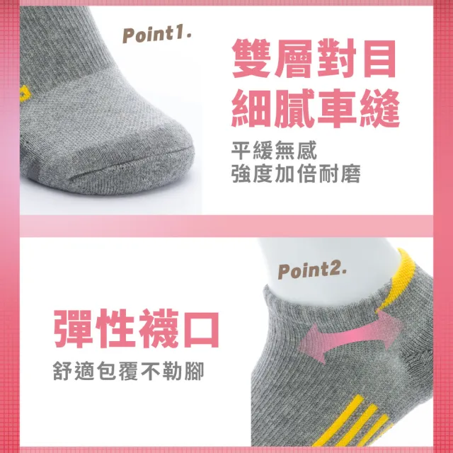 【D&G】6雙組-透氣避震足弓女襪(D401機能運動襪)
