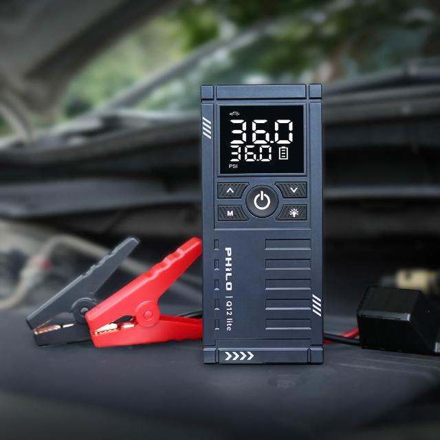【Philo 飛樂】Q12lite 8000mAh 多功能汽車電霸 救車行動電源Ｘ無線打氣機一體 19mm大缸體/充氣機
