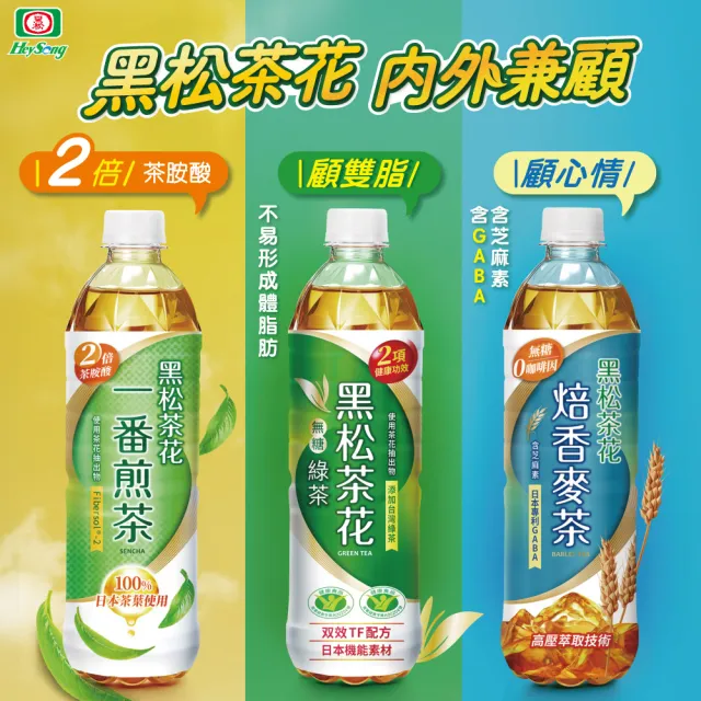 【黑松】黑松茶花綠茶580mlx2箱(共48入)