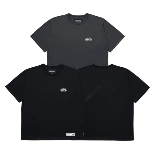 【NEIGHBORHOOD】機能圓領 胸口小LOGO 短T 黑/灰 261NINH-CSM02