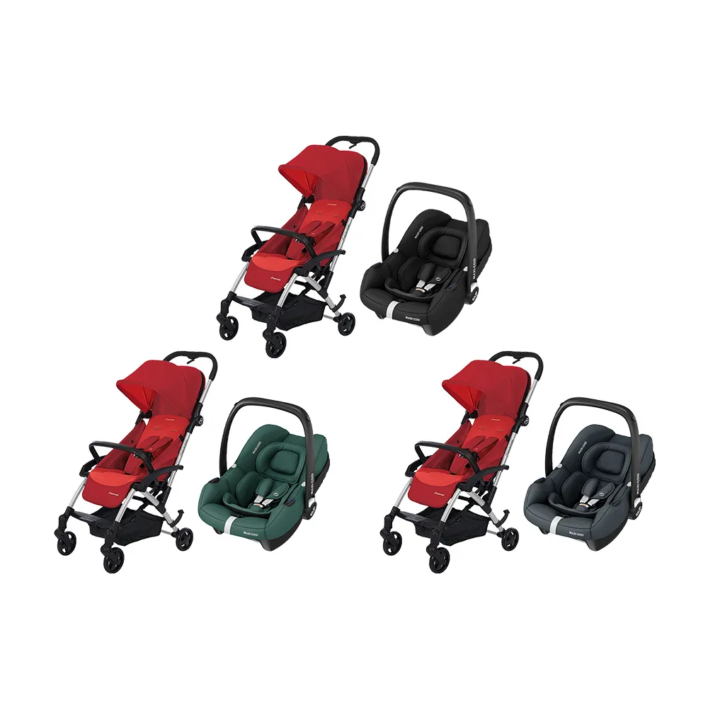 MAXI-COSI】荷蘭Laika 嬰兒推車(活力紅)+CabrioFix-i-Size (Tinca