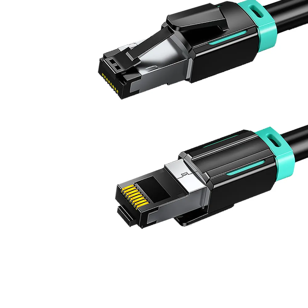 【山澤】Cat.8超極速40Gbps傳輸雙屏蔽抗干擾電競工程網路線 黑/20M