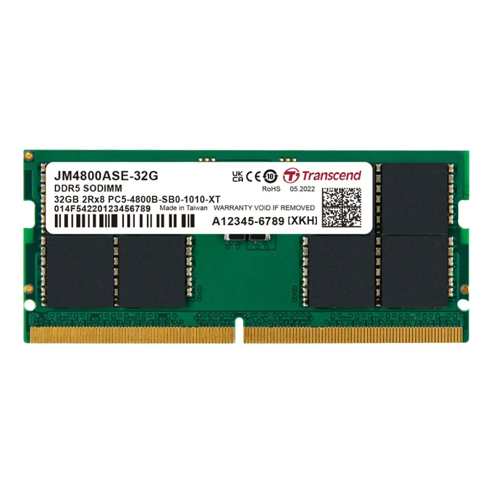 Transcend 創見】JetRam DDR5 4800 32GB 筆記型記憶體(JM4800ASE-32G