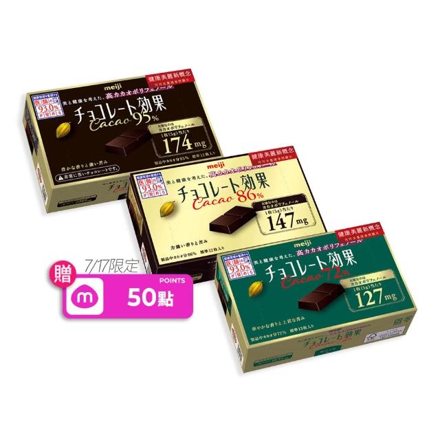 【Meiji 明治】巧克力效果CACAO黑巧克力 72%/86%/95%(盒裝*5盒/箱)