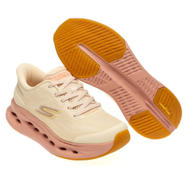 【SKECHERS】女鞋 慢跑系列 慢跑鞋 瞬穿舒適科技 GO RUN MAX CUSHIONING GLIDE-STEP(129403NAT)