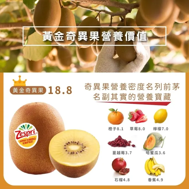 【探果籽】優選品牌★Zespri紐西蘭 黃金奇異果15-20顆x1箱2kg(水果禮盒)