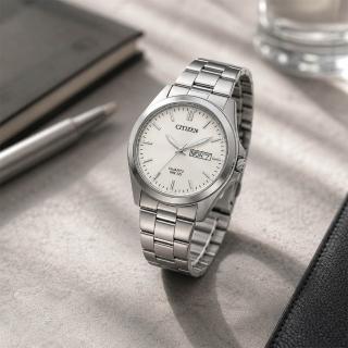 【CITIZEN 星辰】BF0581-54A 銀白麵 星期日期 夜光 不鏽鋼 石英 手錶 41.5mm