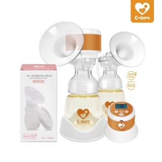 【Cmore】C1三合一雙邊電動吸乳器+一擠一集真空吸力擠乳器(吸乳器)