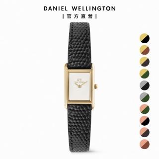 【Daniel Wellington】Bound Mini 方形蜥蜴壓紋真皮錶帶手錶 (多色可選)