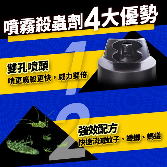 【雷達】噴霧殺蟲劑-含柑橘精油500ml(3入組)