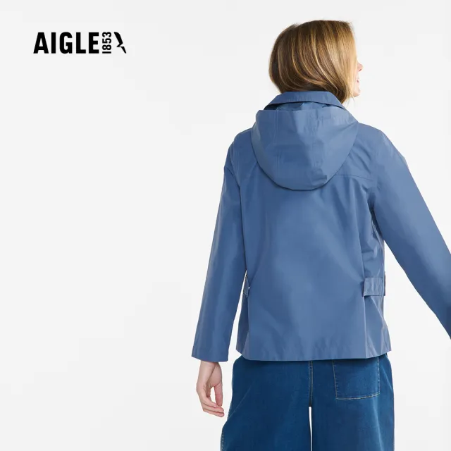 【AIGLE】女 GORE-TEX 防水透氣短版風衣｜AG-5P203(女外套 防水透氣外套 防風外套 Goretex 風衣)