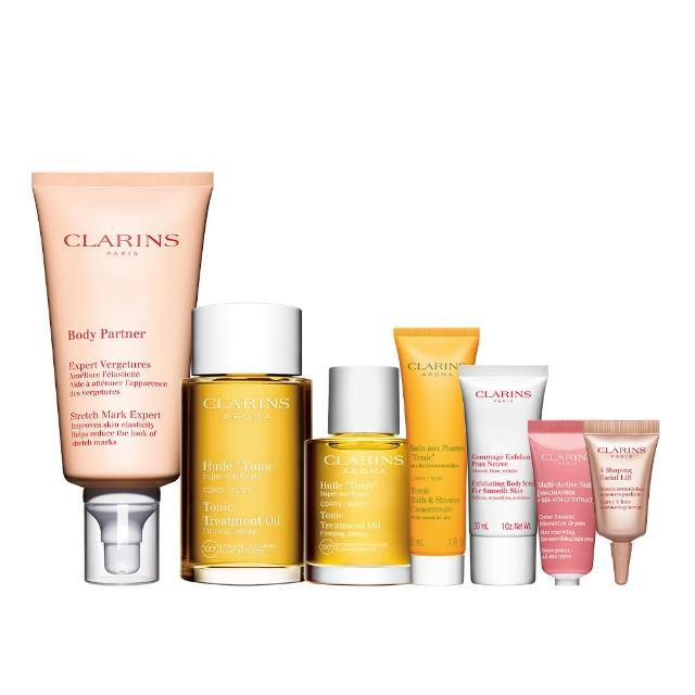 【CLARINS 克蘭詩】孕媽咪撫紋調理呵護組(撫紋霜+調和油 孕婦按摩 孕期護理/母親節送禮)