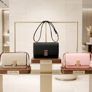 【BURBERRY 巴寶莉】TB 標誌鎖扣 牛皮翻蓋斜背包-5色可選