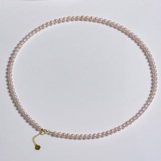 月輝珠寶 4-4.9mm 日本 Akoya 海水珍珠 Baby小米珠 18K金 串珠項鍊 40cm 強光珍珠 鎖骨鏈