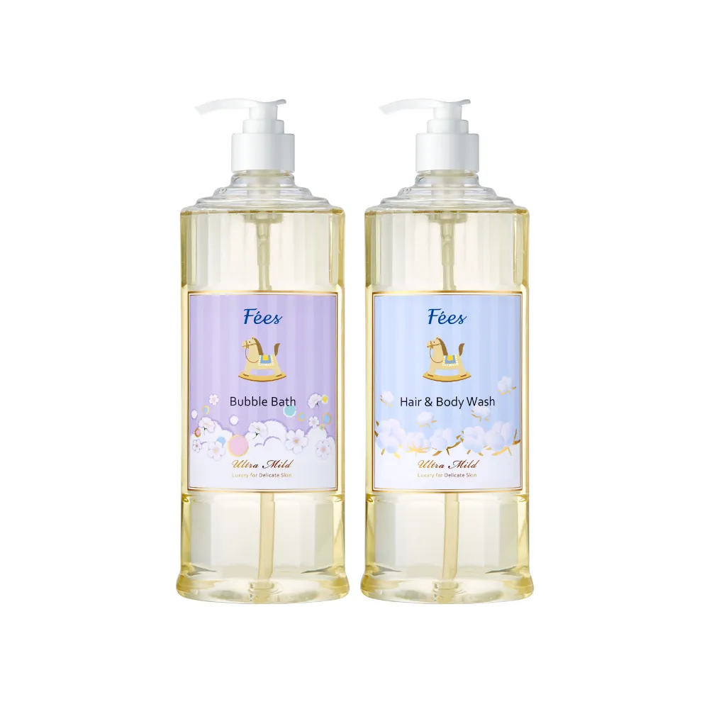 【Fees 法緻】嬰兒泡泡露600ml+嬰兒洗髮沐浴精600ml