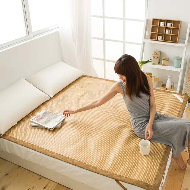 【A-nice】日本精品 3D透氣加厚 高密度 加厚編織 頂級軟藤涼蓆(3呎單人 / TWO)