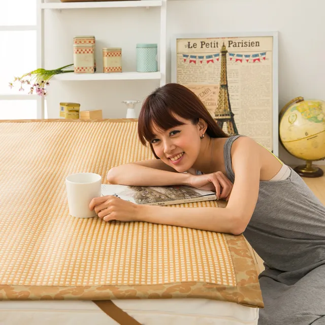 【A-nice】日本精品 3D透氣加厚 高密度 加厚編織 頂級軟藤涼蓆(嬰幼兒 / TWO)