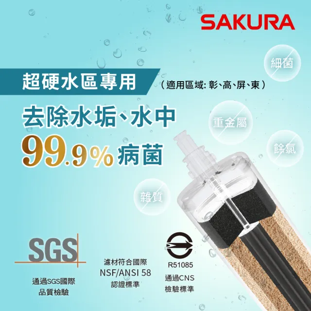 【SAKURA 櫻花】P0773生飲淨水器-專屬超硬水區域彰、高、屏、東(原廠直營全省安裝)