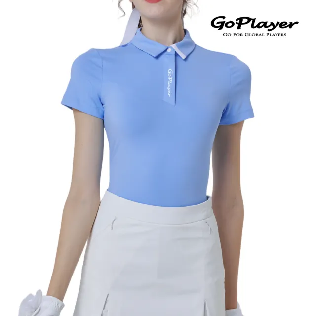 【GoPlayer】出清特價 女彈性透氣短袖上衣-淡藍.紅.寶藍(高爾夫球衫 polo衫 運動衫)（其他規格）