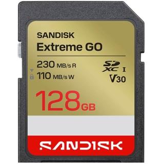 【SanDisk 晟碟】128GB SDXC Extreme Go 230MB/s 4K V30 SDSDXGN-128G 相機 記憶卡