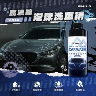 【Philo 飛樂】玻璃視野專護組--油膜去除擦/玻璃鍍膜/水噴蠟/洗車組合
