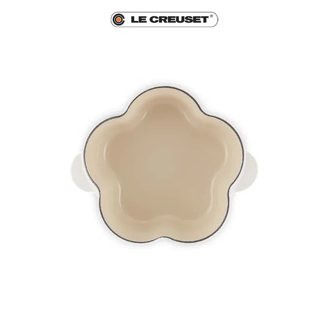 【Le Creuset】盒損福利品_琺瑯鑄鐵鍋山茶花鍋 20cm(棉花白-鋼頭-內鍋白)