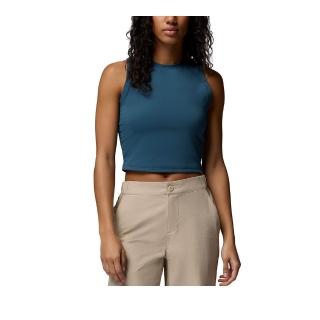 【Columbia 哥倫比亞】女款-超防曬UPF50快排背心-Loneridge™ Tank-孔雀綠(UAR54850TL/KS)