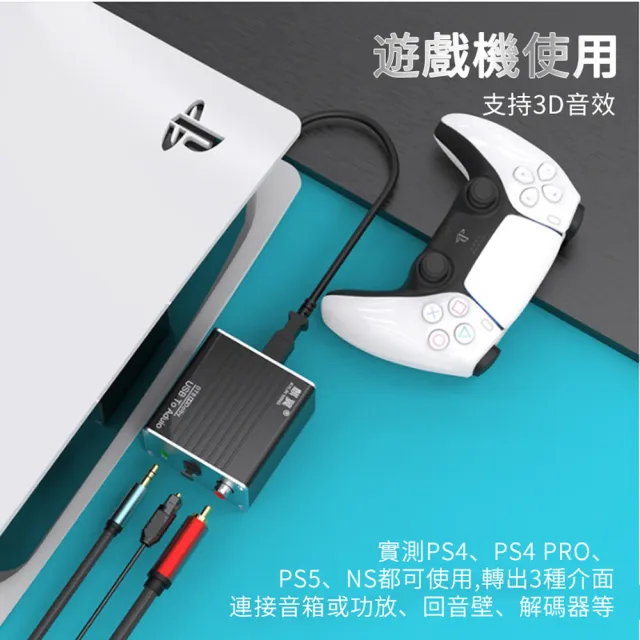 【ANTIAN】USB免驅外接聲卡 USB轉3.5光纖同軸數字音頻轉接器 AUX音頻器 轉換器