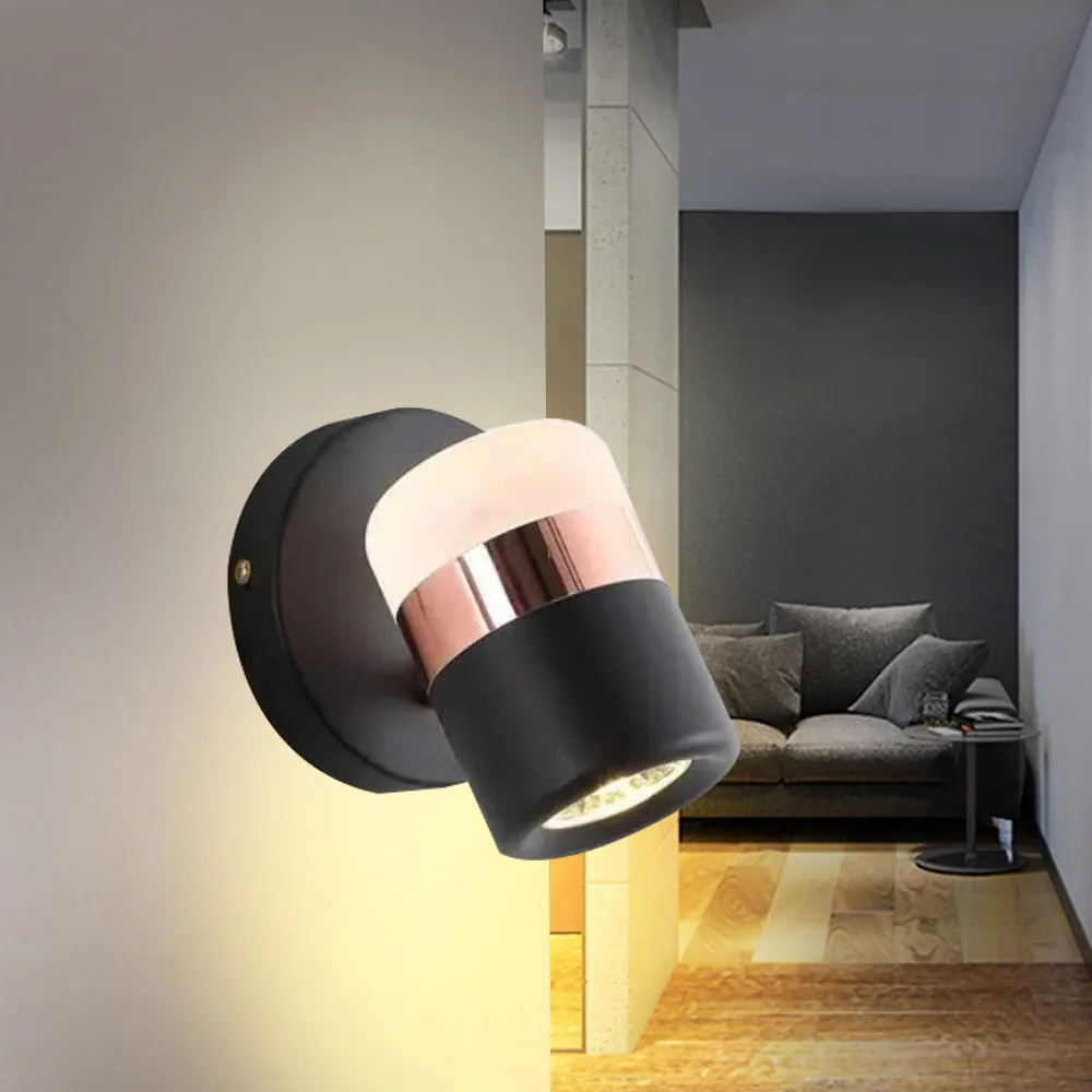 【光之饗宴】LED 15W 艾曼達/黑+金 吸/壁兩用燈(三色光)