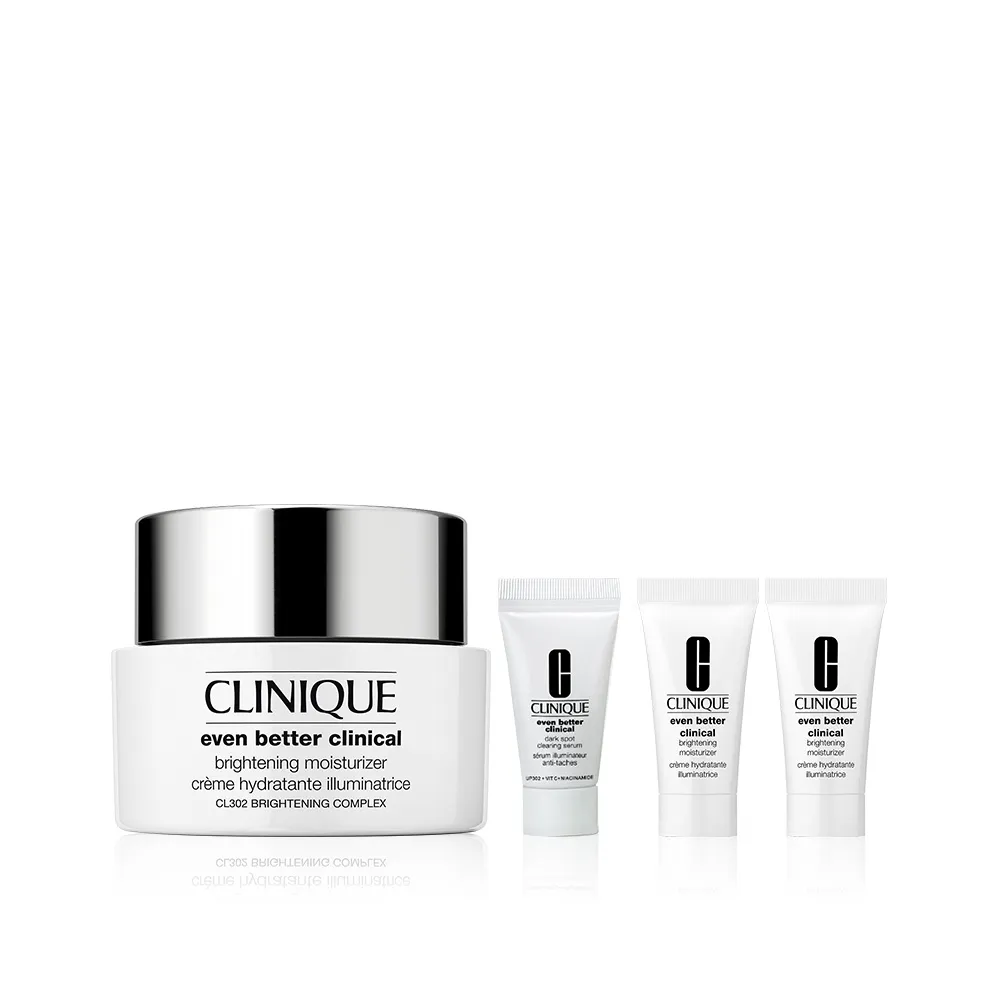 【CLINIQUE 倩碧】超激光勻淨無瑕美肌水亮組(超激光勻淨白保濕輕乳霜50ml/水亮霜)