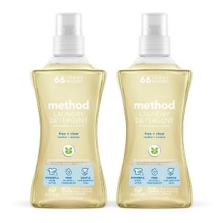 【Method 美則】四倍濃縮環保洗衣精(潔淨無香料1580mlx2)