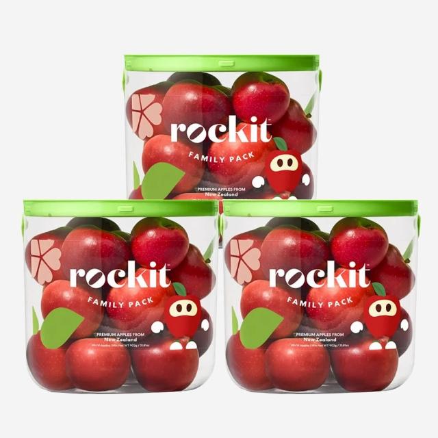 【FruitGo 馥果】紐西蘭 樂淇蘋果小家庭號分享桶/3桶/箱(每桶586g(約7-9粒)