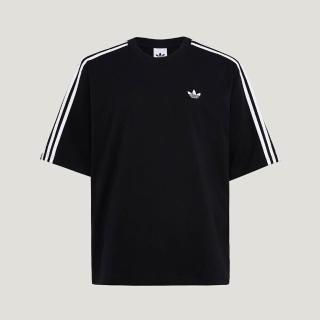 【adidas 愛迪達】3s Tee 男 T恤 運動上衣 休閒短袖 黑 白邊 亞版 純棉(KG6331)