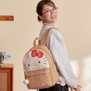【HELLO KITTY】萌萌凱蒂-後背包-棕 KT03N01BN 13吋筆電後背包