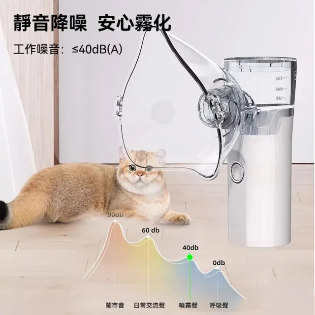 霧化機 寵物加濕器 寵物噴霧器 貓咪霧化器（電池款）(靜音降噪/貓狗通用/含配件)