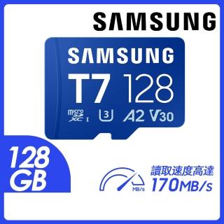 【Samsung 三星】T7 microSDXC UHS-I U3 A2 V30 128GB 記憶卡(MB-MB128T/WW)
