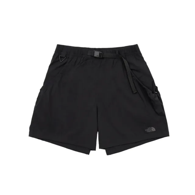 【The North Face】TNF 休閒 運動 DWR防潑水抽繩口袋短褲 W CASUAL SHORT - AP 女 黑 (NF0A8G02JK3)