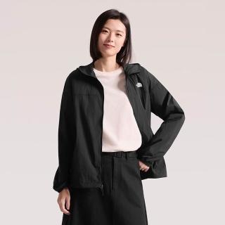 【The North Face】TNF 休閒 運動 DWR防潑水連帽外套 W UPF NYLON JACKET - AP 女 黑 (NF0A8JSWJK3)
