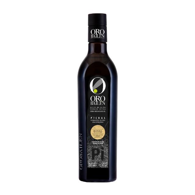 【Oro Bailen 皇嘉】皇家級Picual特級冷壓初榨橄欖油500mlx1入(酸度0.1%/生飲首選/低油酸/多國大獎)