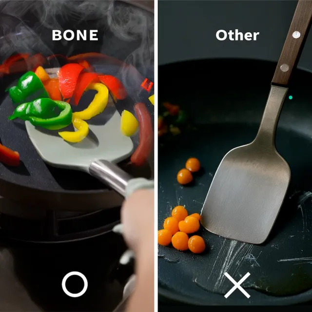 【Bone 蹦克】不沾鍋造型立掛廚具3件組 (送禮推薦/鍋鏟/湯杓/漏杓/食品級耐高溫)