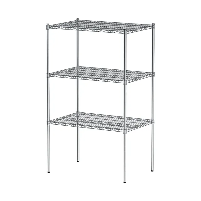 【dayneeds 日需百備】荷重型 90x60x150公分電鍍(鎖管)三層架(鐵力士架/收納層架/展示架/層架/鐵架)